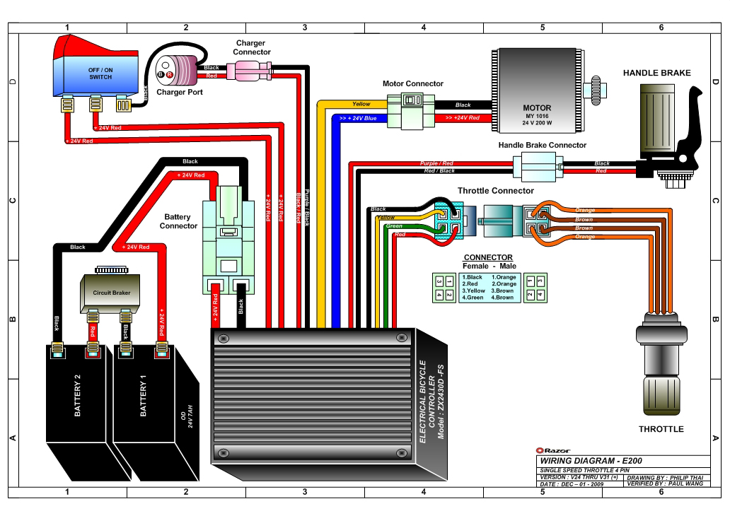 24v Electric Scooter Wiring Diagram - Sustainablened