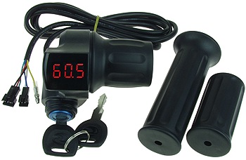 KIMISS Universal Motorcycle Accelerator Electric Scooter Twist Speed Throttle Grip with 3 Wires 12 36 48V 24 