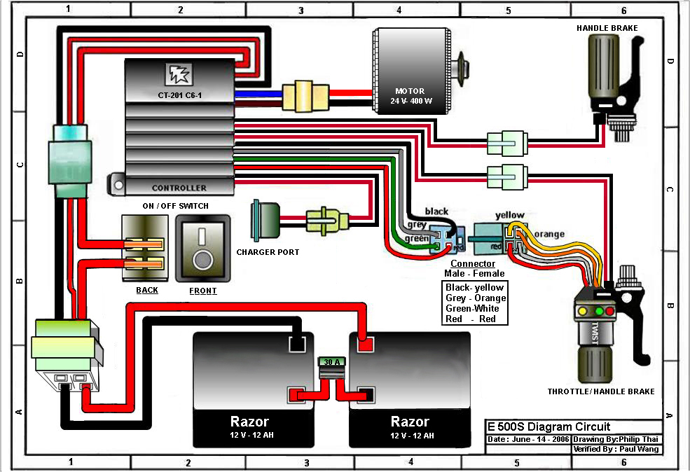 Electric Scooter Throttle Schematic