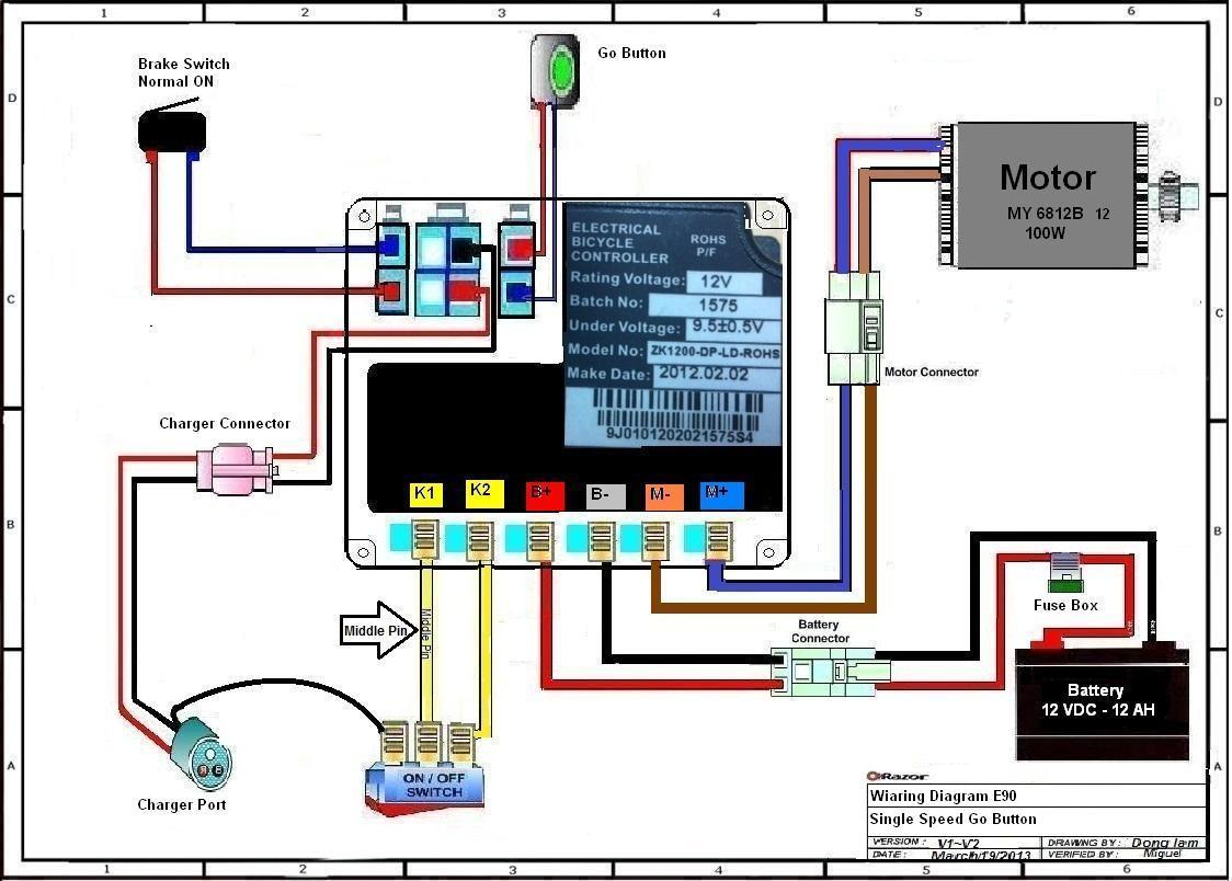 Lift Chair Wiring Diagram from electricscooterparts.com