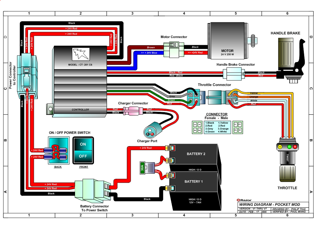 Electric Scooter Throttle Wiring Diagram