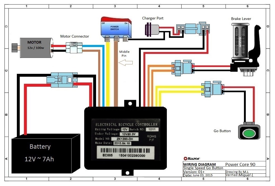 Motorcycle Wiring Diagram Without Battery from electricscooterparts.com